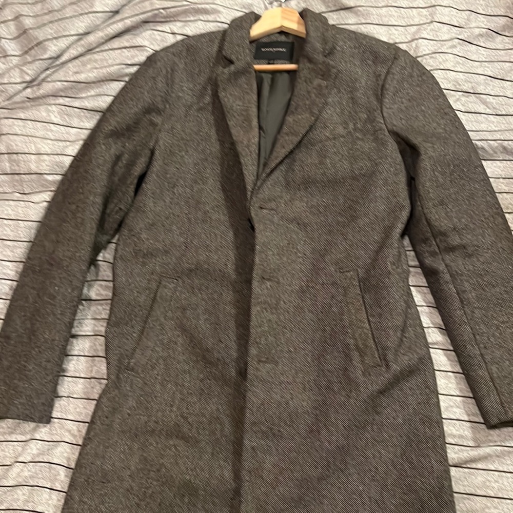 Banana Republic Factory Tweed Mens Coat